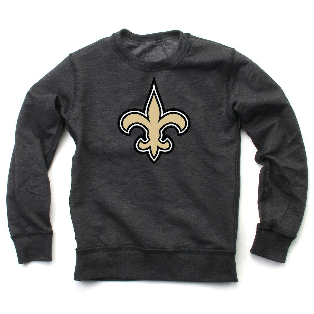 New Orleans Saints Wes & Willy Youth Reversible Fleece Pullover Sweatshirt - Black on sale