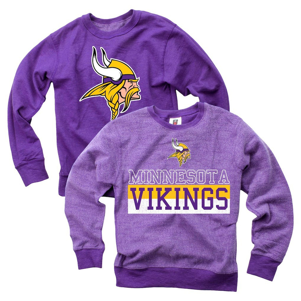 Minnesota Vikings Wes & Willy Youth Reversible Fleece Pullover Sweatshirt - Purple online