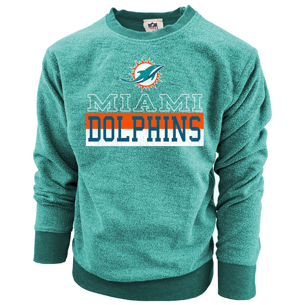 Miami Dolphins Wes & Willy Youth Reversible Fleece Pullover Sweatshirt - Aqua sale