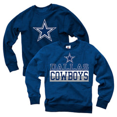 Dallas Cowboys Wes & Willy Youth Reversible Fleece Pullover Sweatshirt - Navy sale
