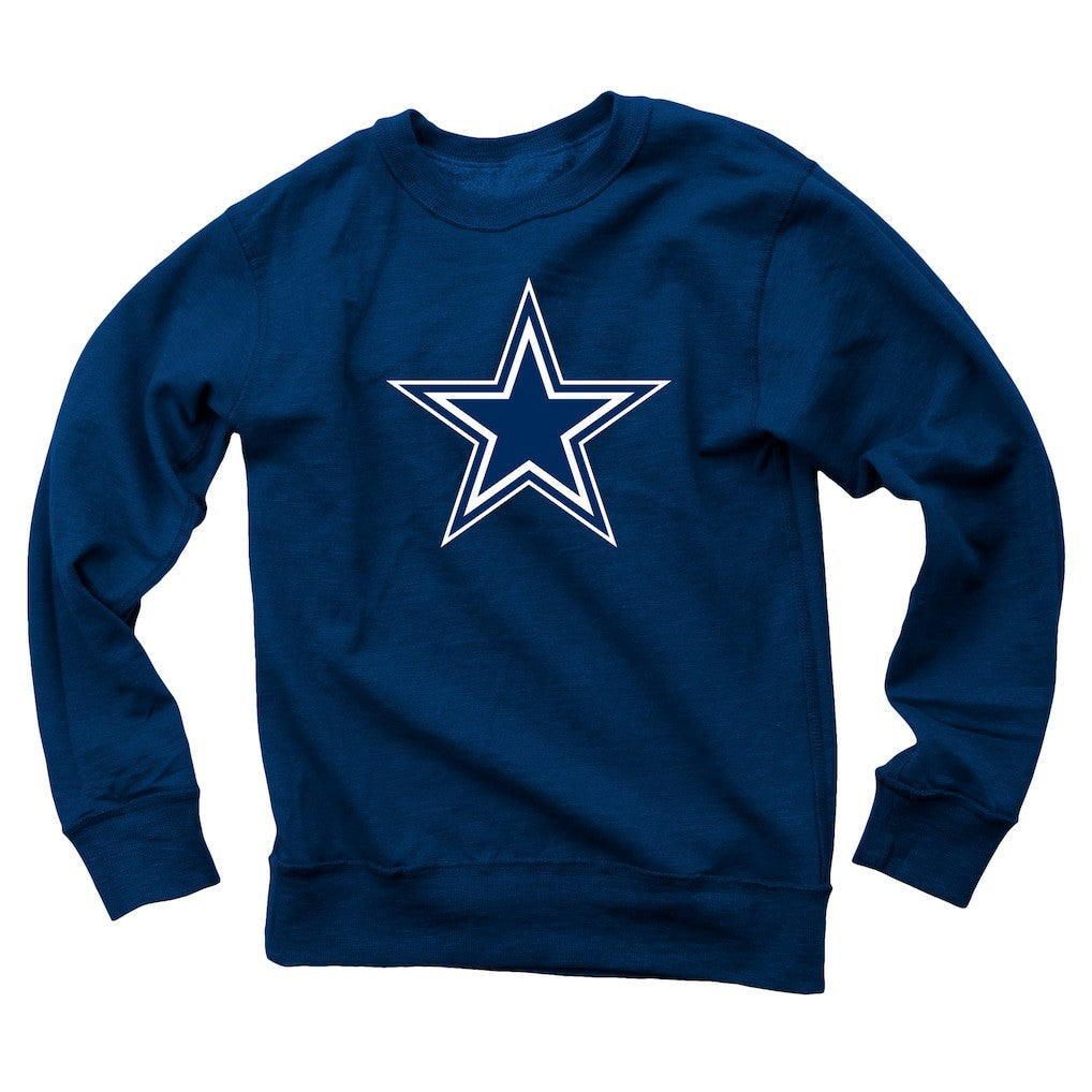 Dallas Cowboys Wes & Willy Youth Reversible Fleece Pullover Sweatshirt - Navy sale
