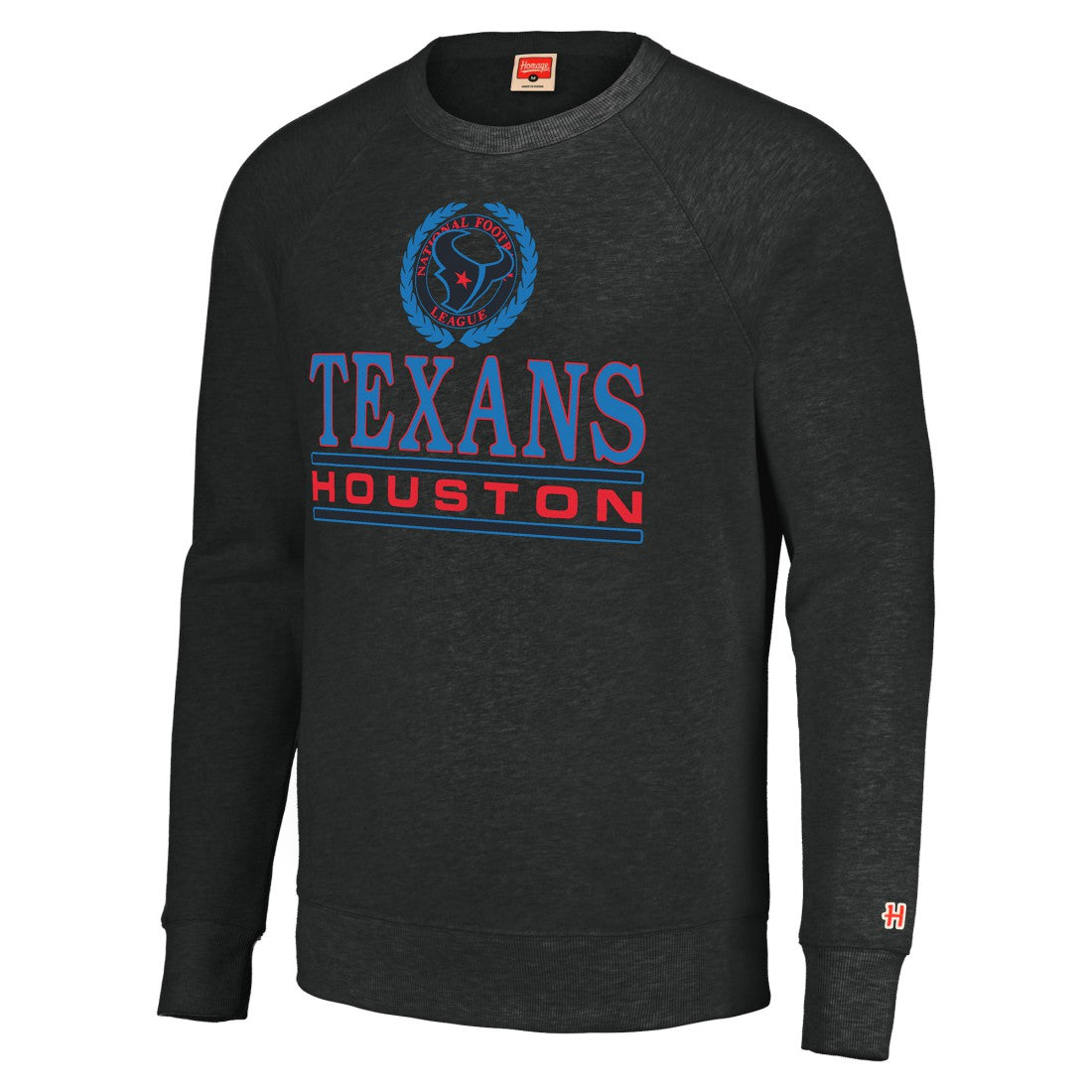 Houston Texans Homage Unisex Color Rush Crest Tri-Blend Pullover Sweatshirt - Charcoal discount