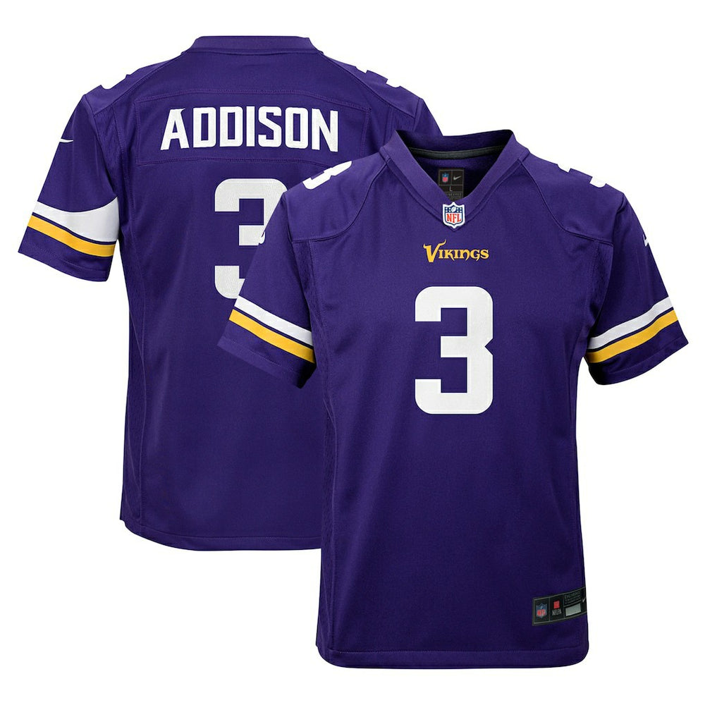Jordan Addison Minnesota Vikings Youth Game Jersey - Purple | Nike cheap