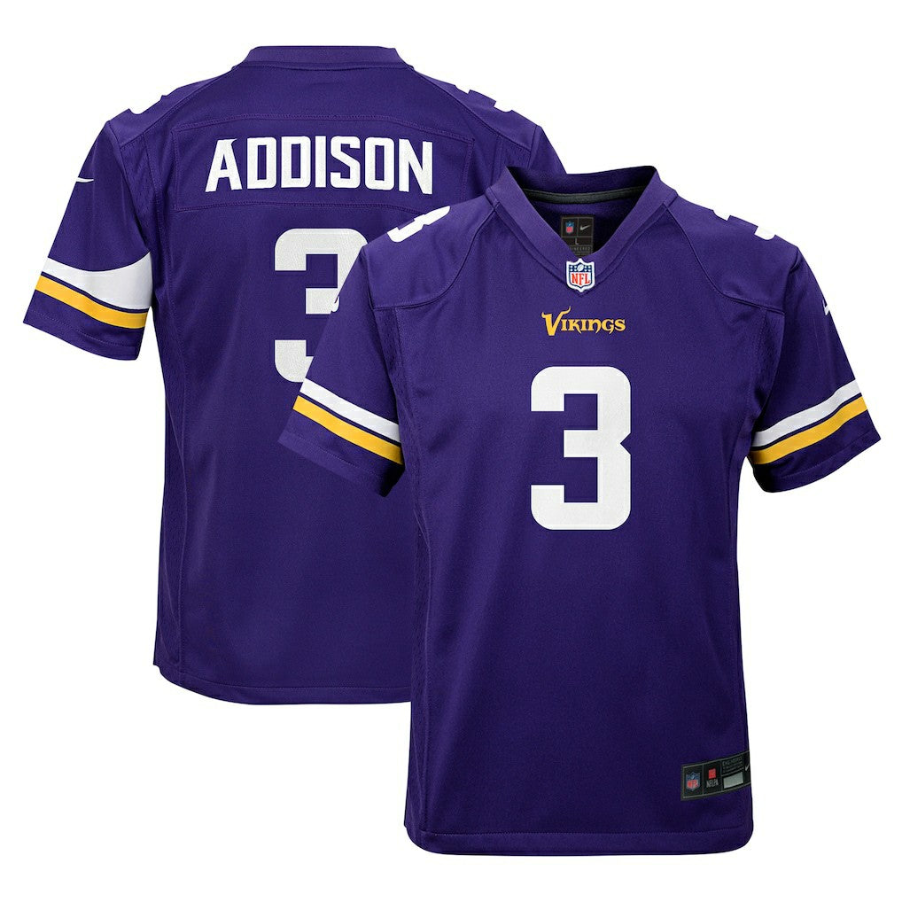 Jordan Addison Minnesota Vikings Youth Game Jersey - Purple | Nike cheap