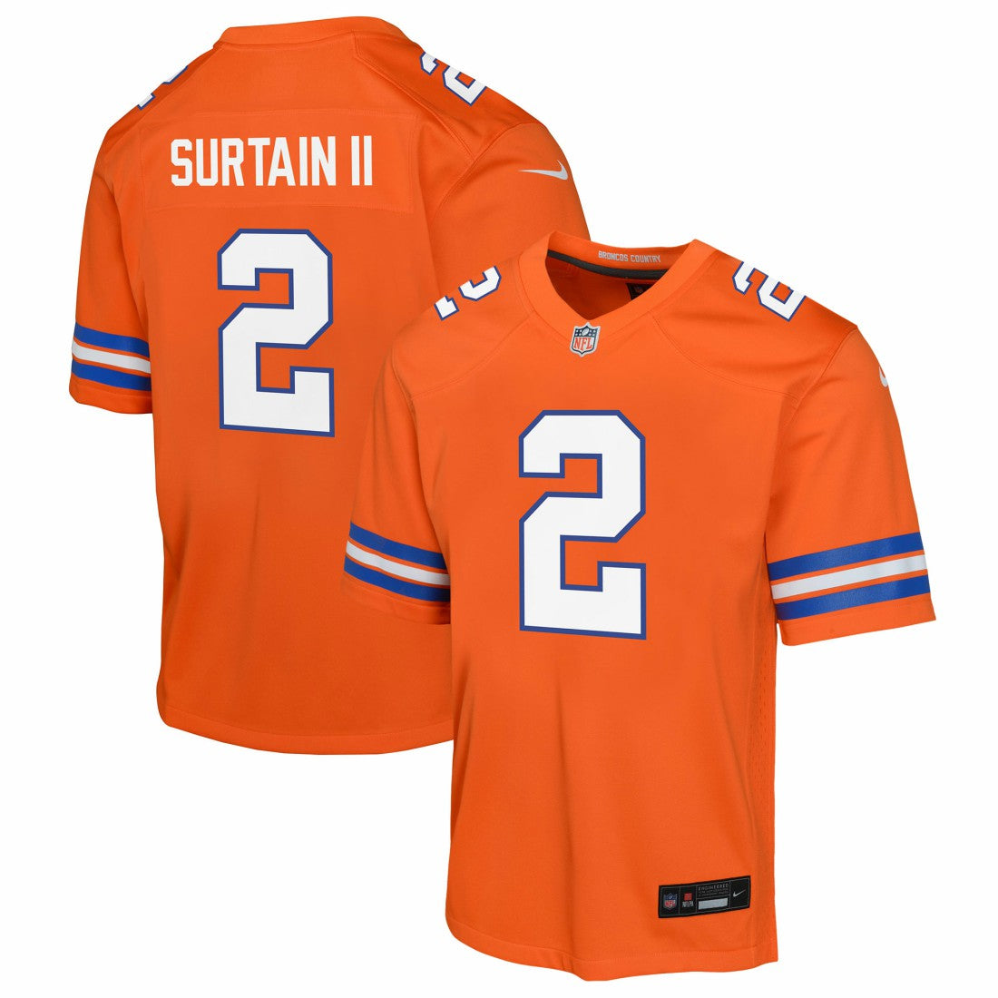 Patrick Surtain II Denver Broncos Youth Game Jersey - Orange | Nike for sale