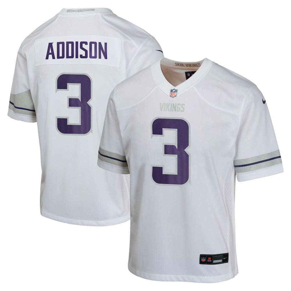 Jordan Addison Minnesota Vikings Youth Game Jersey - White | Nike on sale