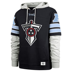 Tennessee Titans '47 Double Header Blitz Cornerback Pullover Hoodie - Navy outlet