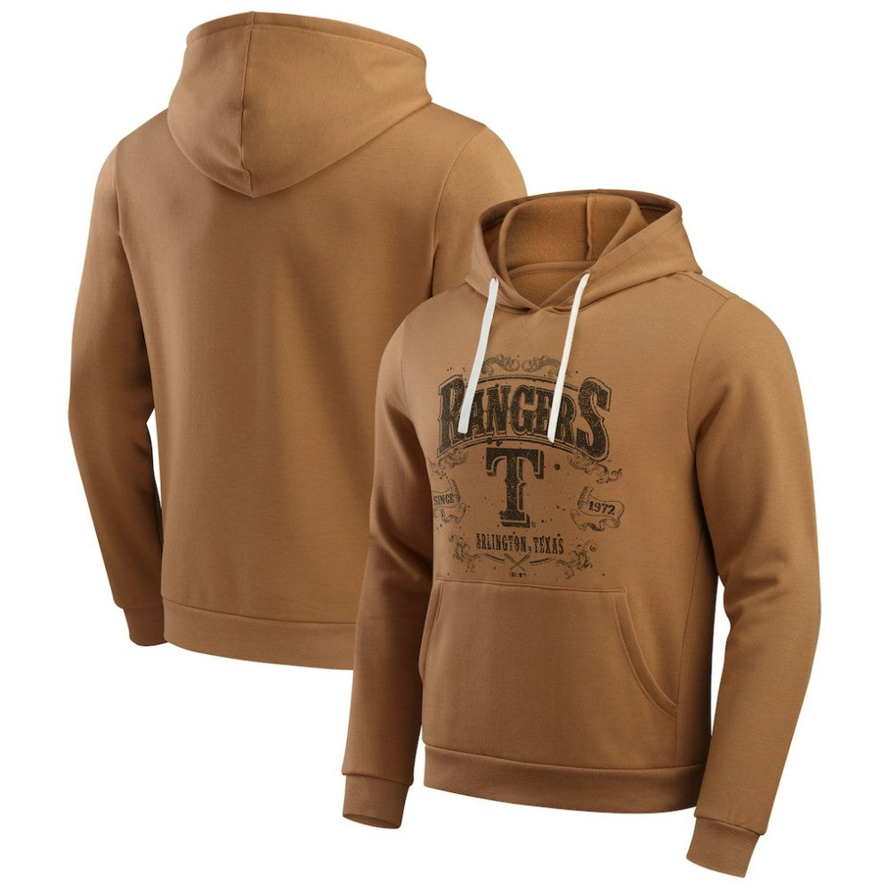 Texas Rangers Darius Rucker Collection Camp Fleece Pullover Hoodie  - Tan