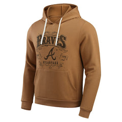 Atlanta Braves Darius Rucker Collection Camp Fleece Pullover Hoodie  - Tan