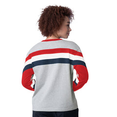 St. Louis Cardinals Starter Women's Triple A Fashion Color Block Long Sleeve Top - Heather Gray