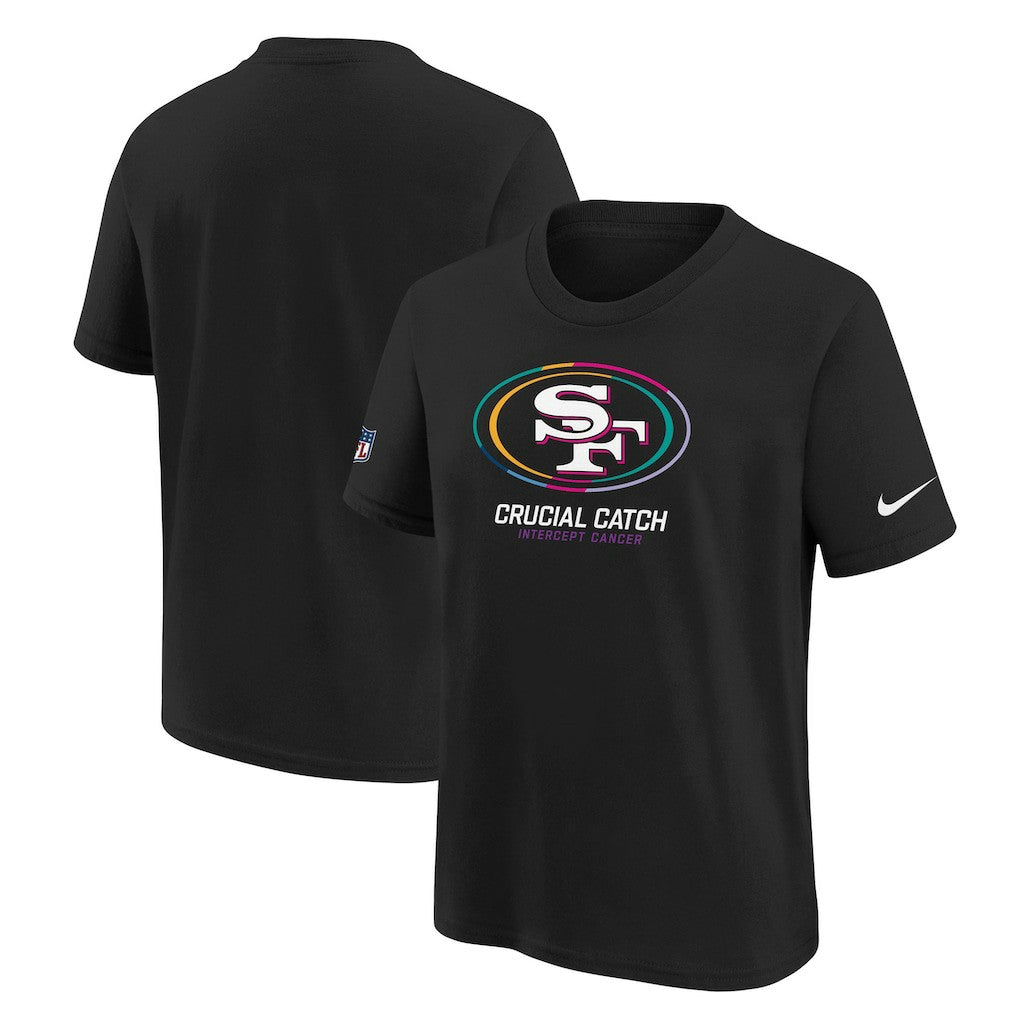 San Francisco 49ers Youth 2024 NFL Crucial Catch T-Shirt - Black | Nike cheap