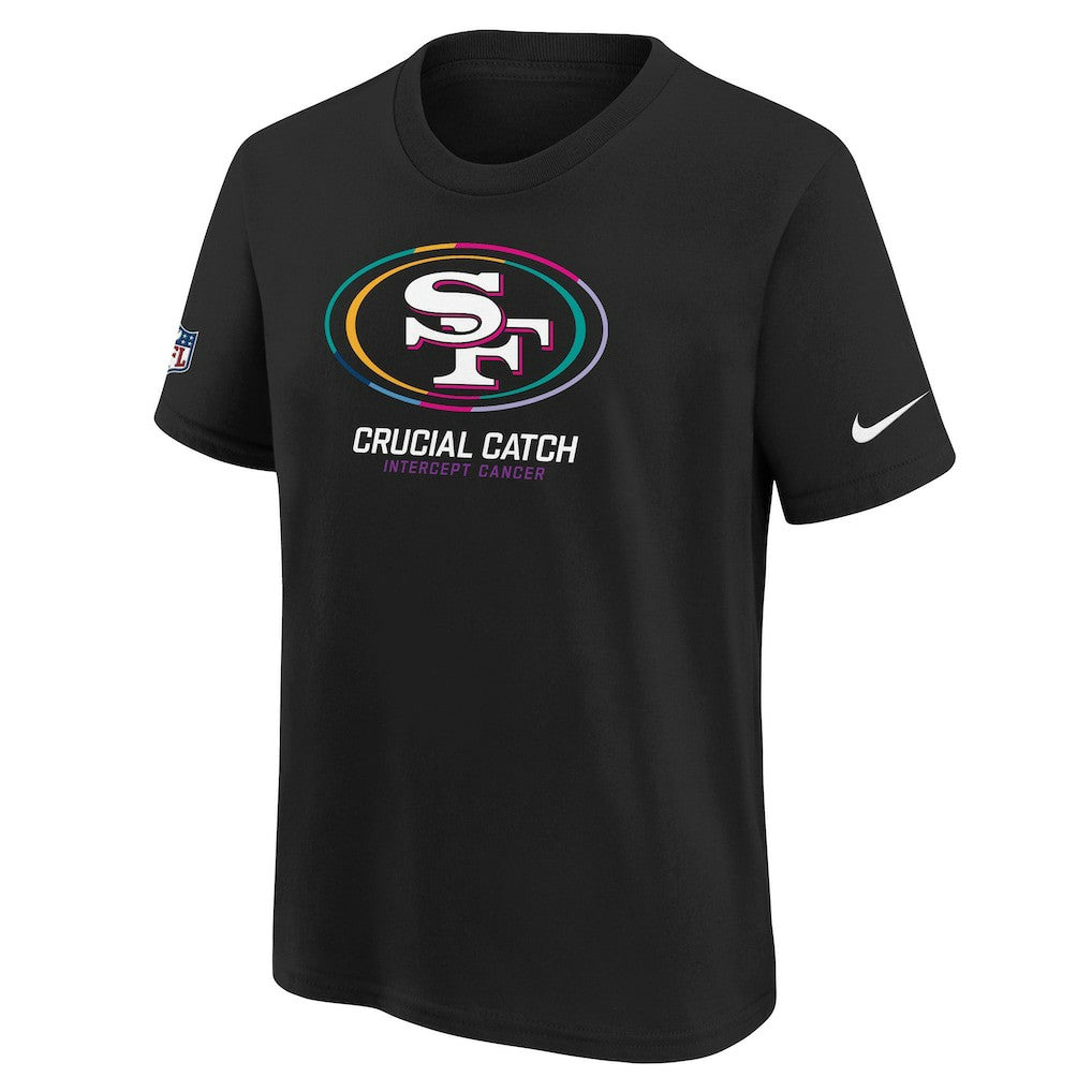 San Francisco 49ers Youth 2024 NFL Crucial Catch T-Shirt - Black | Nike cheap