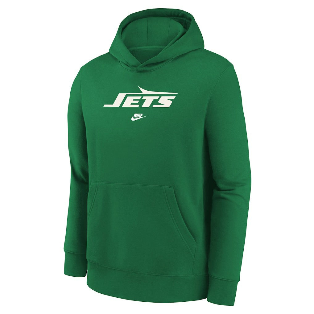 New York Jets Youth Rewind Club Fleece Pullover Hoodie - Kelly Green | Nike sale