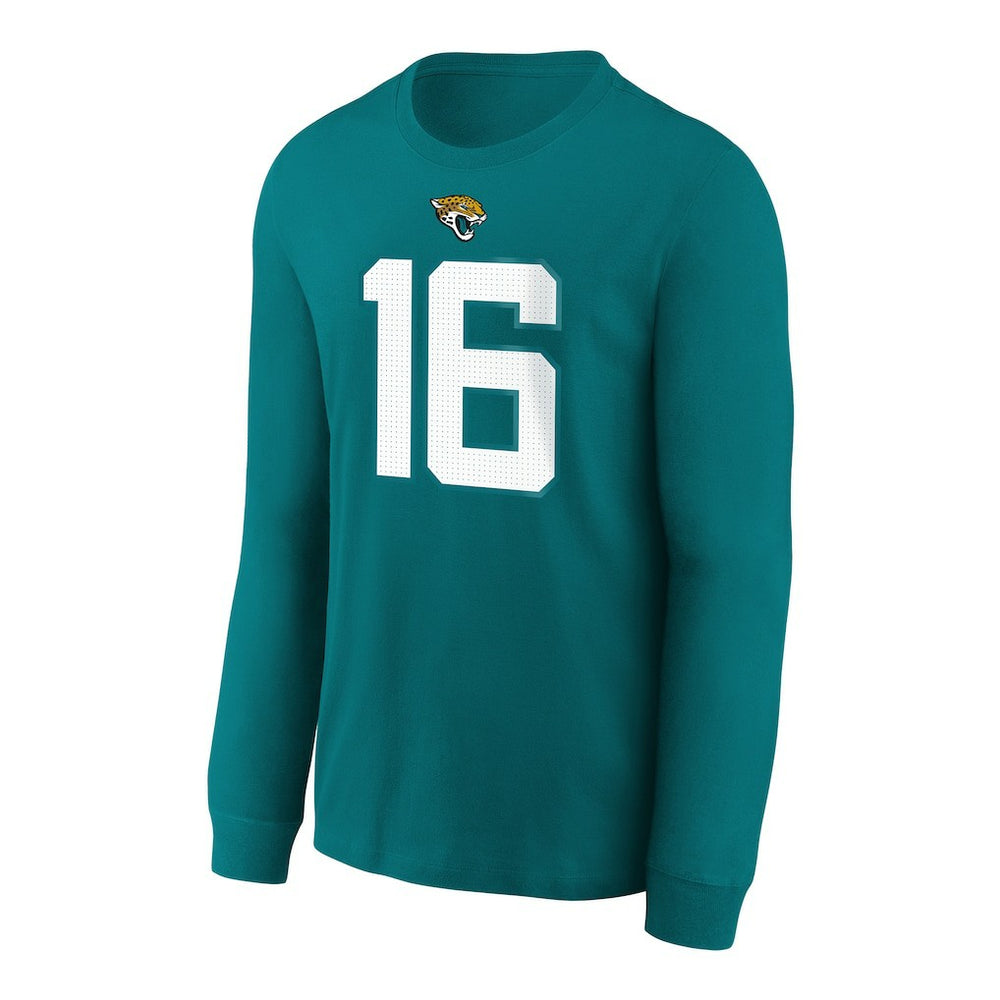 Trevor Lawrence Jacksonville Jaguars Youth Player Name & Number Long Sleeve T-Shirt - Teal | Nike outlet