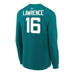 Trevor Lawrence Jacksonville Jaguars Youth Player Name & Number Long Sleeve T-Shirt - Teal | Nike outlet