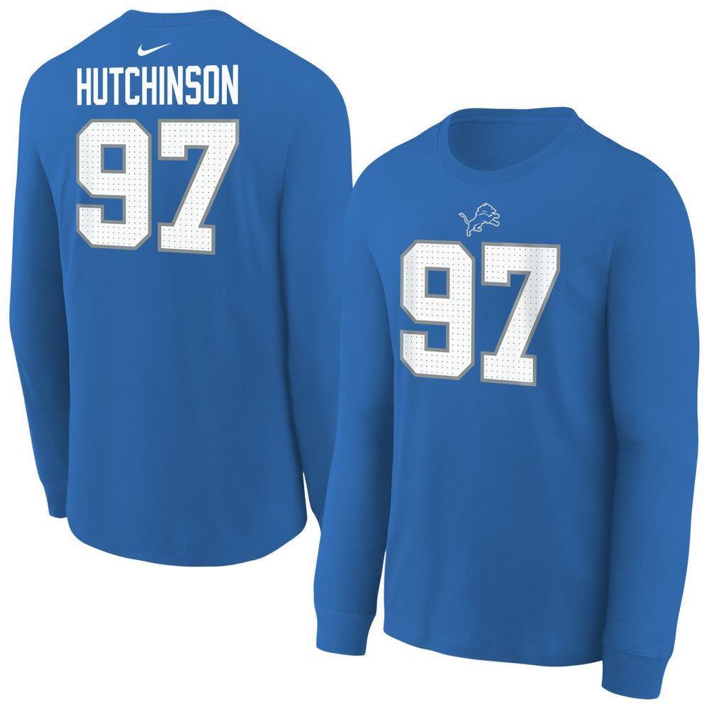Aidan Hutchinson Detroit Lions Youth Player Name & Number Long Sleeve T-Shirt - Blue | Nike online