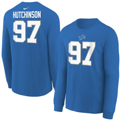 Aidan Hutchinson Detroit Lions Youth Player Name & Number Long Sleeve T-Shirt - Blue | Nike online