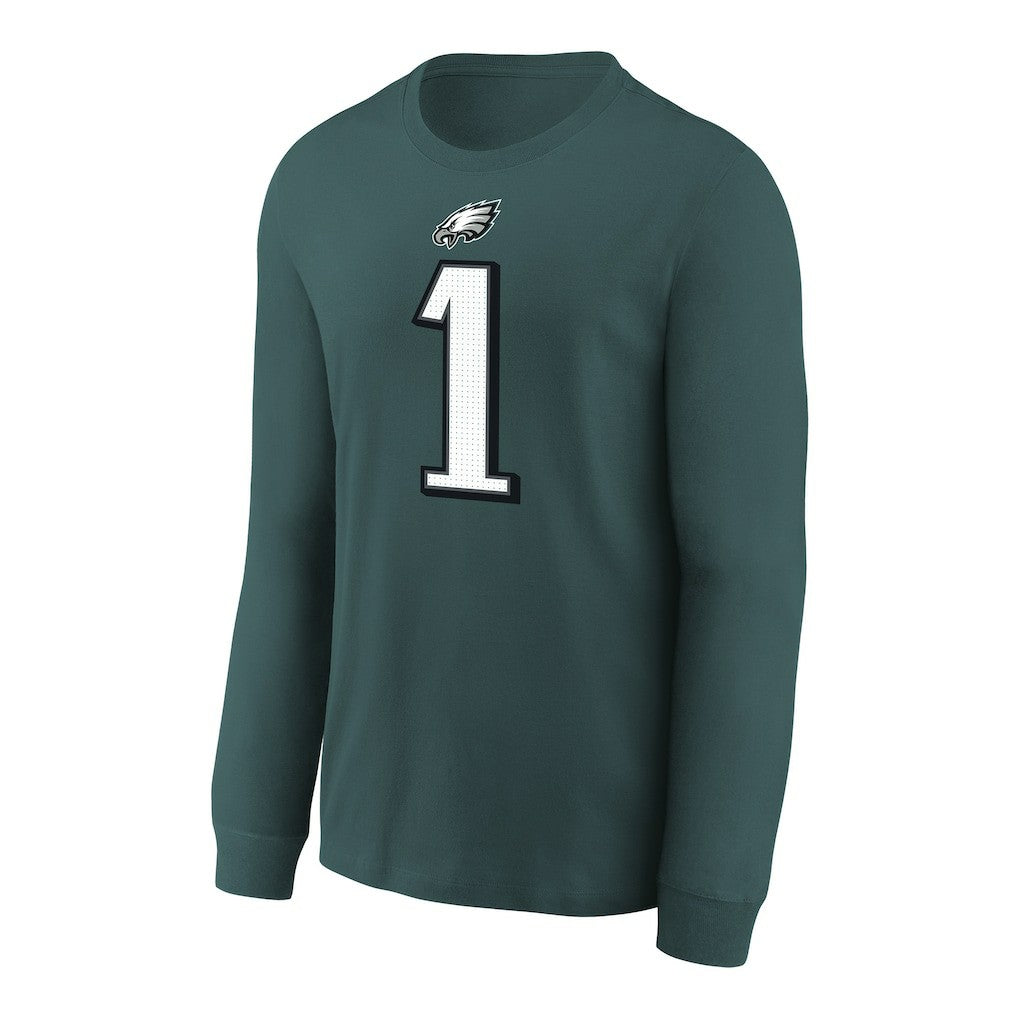 Jalen Hurts Philadelphia Eagles Youth Player Name & Number Long Sleeve T-Shirt - Midnight Green | Nike outlet