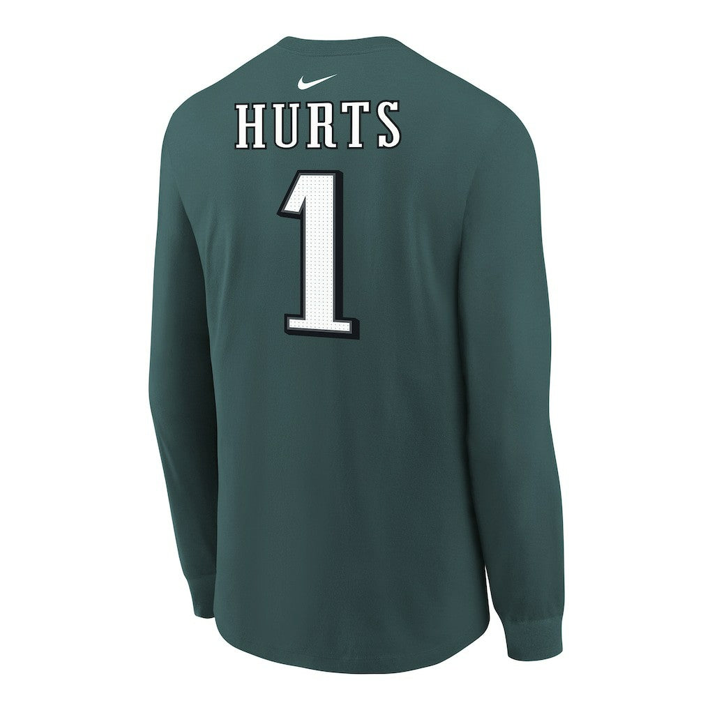Jalen Hurts Philadelphia Eagles Youth Player Name & Number Long Sleeve T-Shirt - Midnight Green | Nike outlet