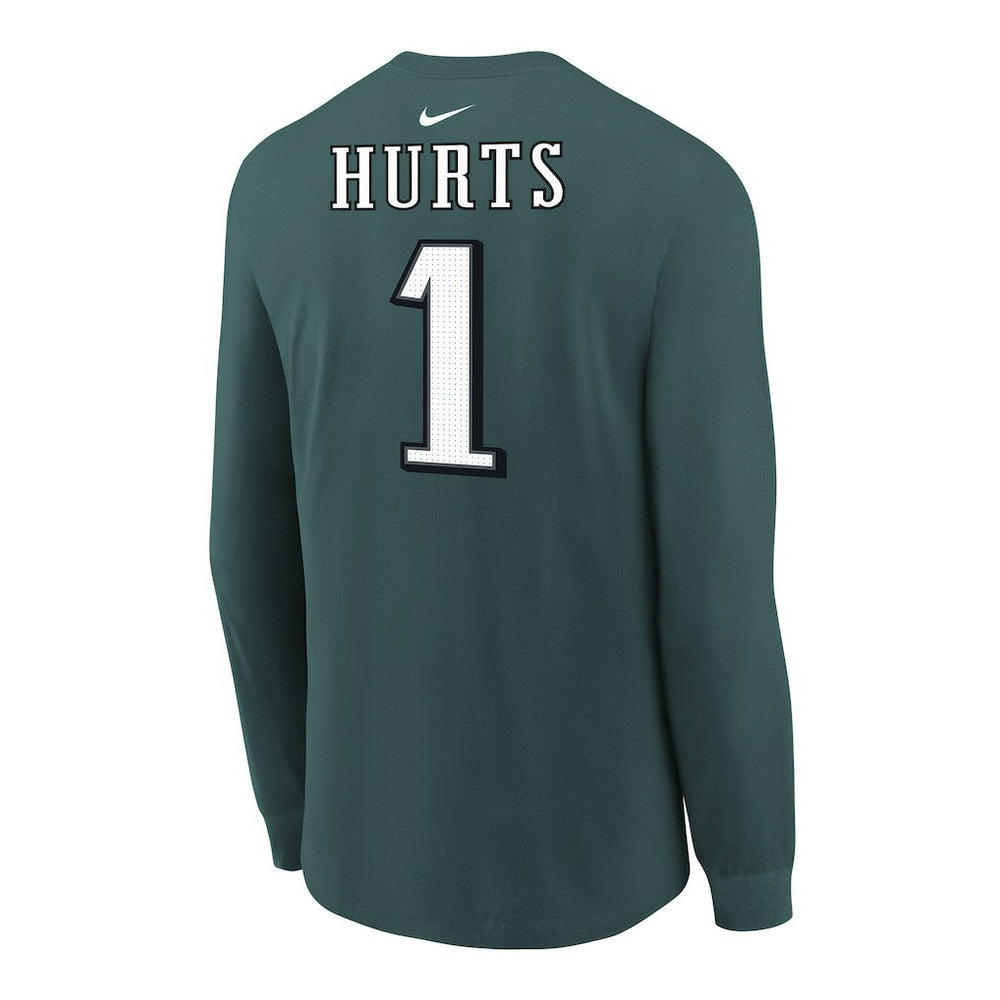 Jalen Hurts Philadelphia Eagles Youth Player Name & Number Long Sleeve T-Shirt - Midnight Green | Nike outlet