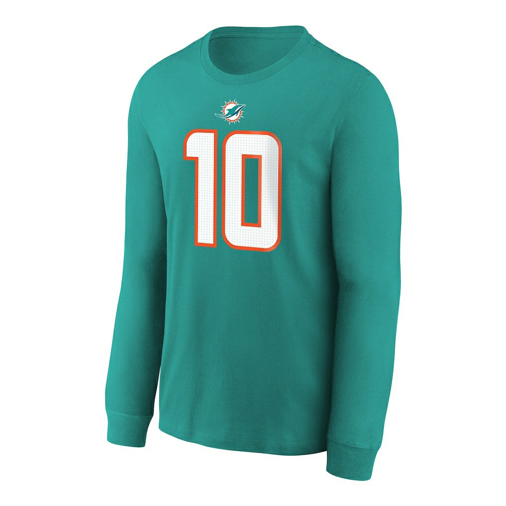 Tyreek Hill Miami Dolphins Youth Player Name & Number Long Sleeve T-Shirt - Aqua | Nike on sale