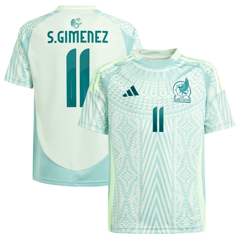Santiago Giménez Mexico National Team Youth 2024 Away Replica Player Jersey - Green | Adidas sale