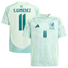 Santiago Giménez Mexico National Team Youth 2024 Away Replica Player Jersey - Green | Adidas sale