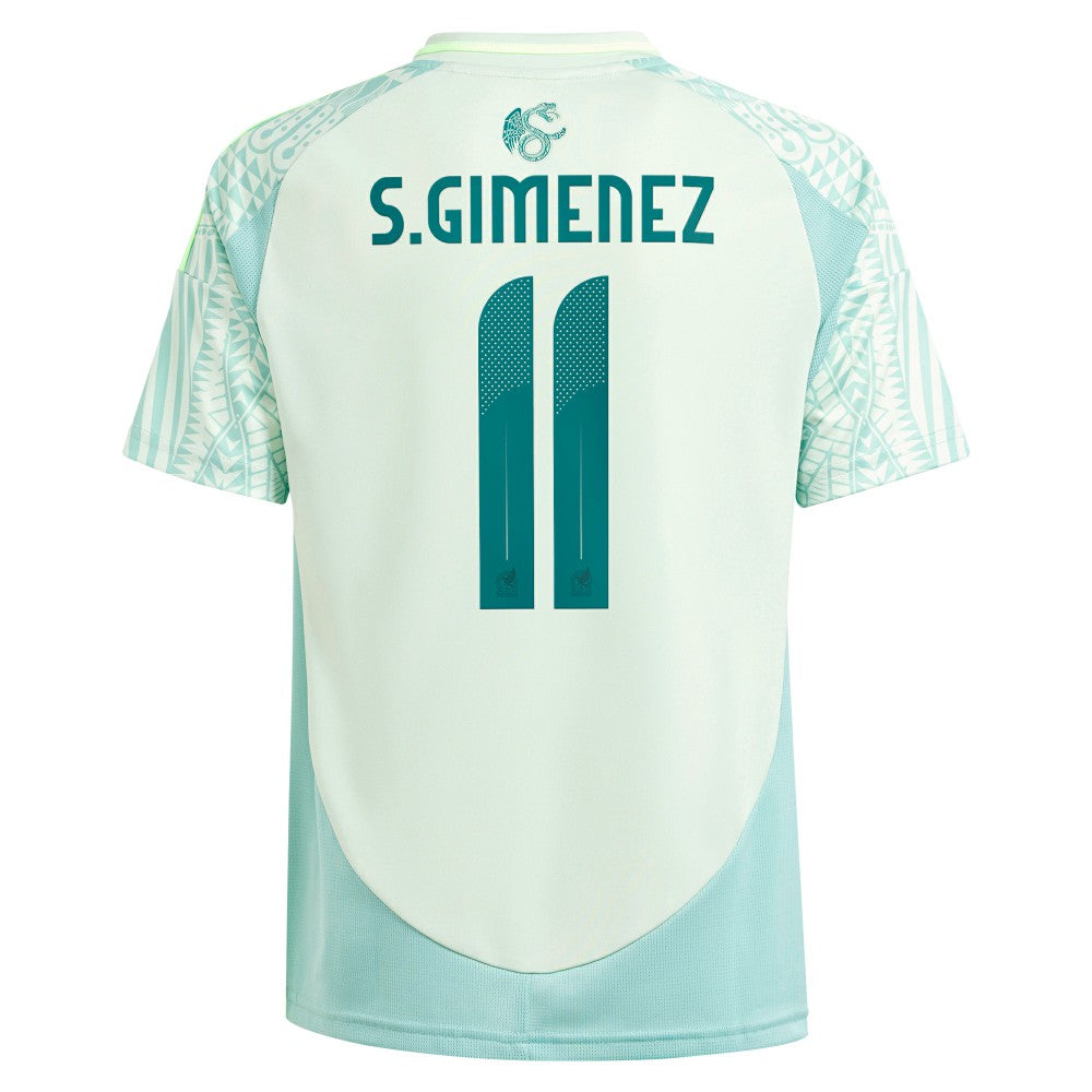 Santiago Giménez Mexico National Team Youth 2024 Away Replica Player Jersey - Green | Adidas sale