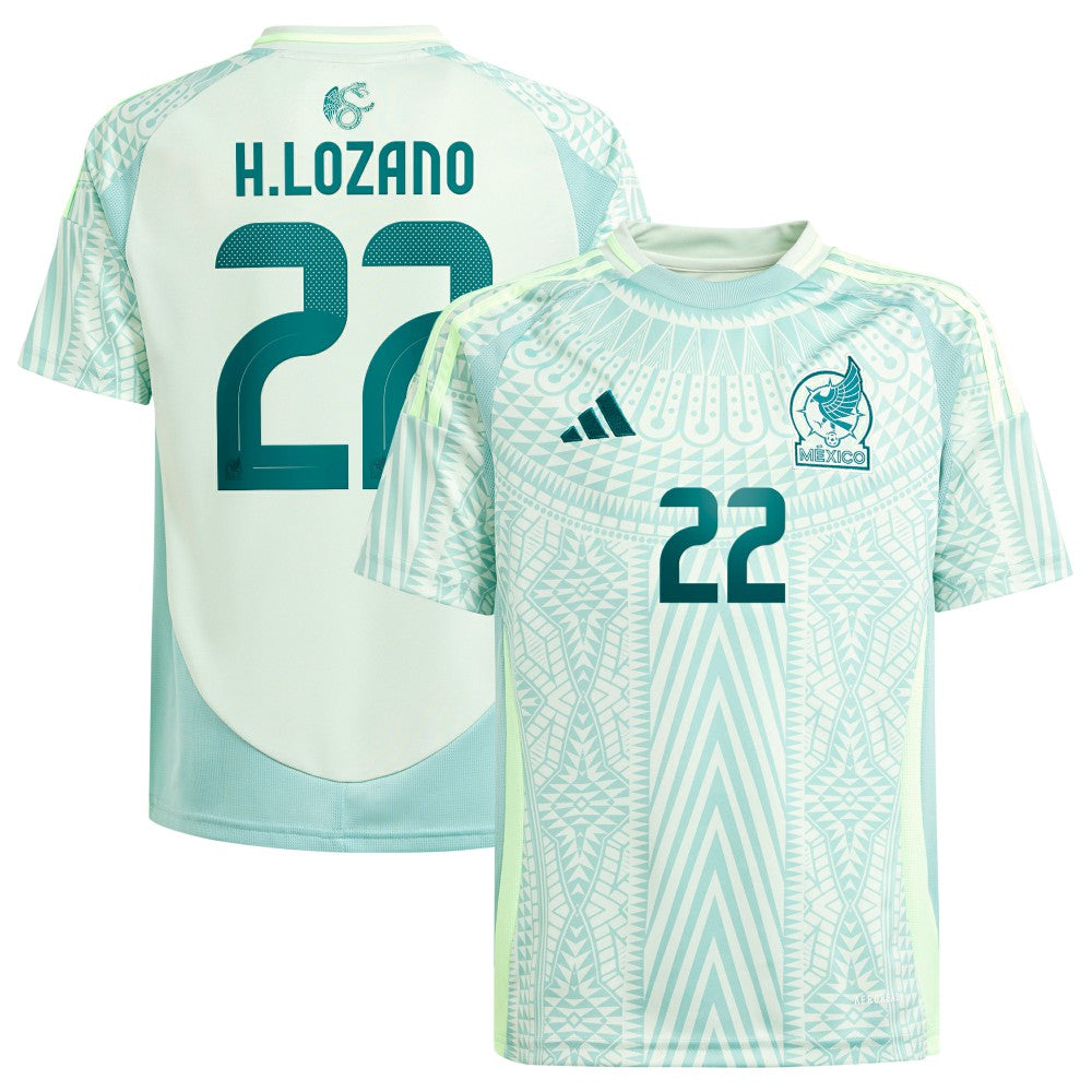 Hirving Lozano Mexico National Team Youth 2024 Away Replica Player Jersey - Green | Adidas shop