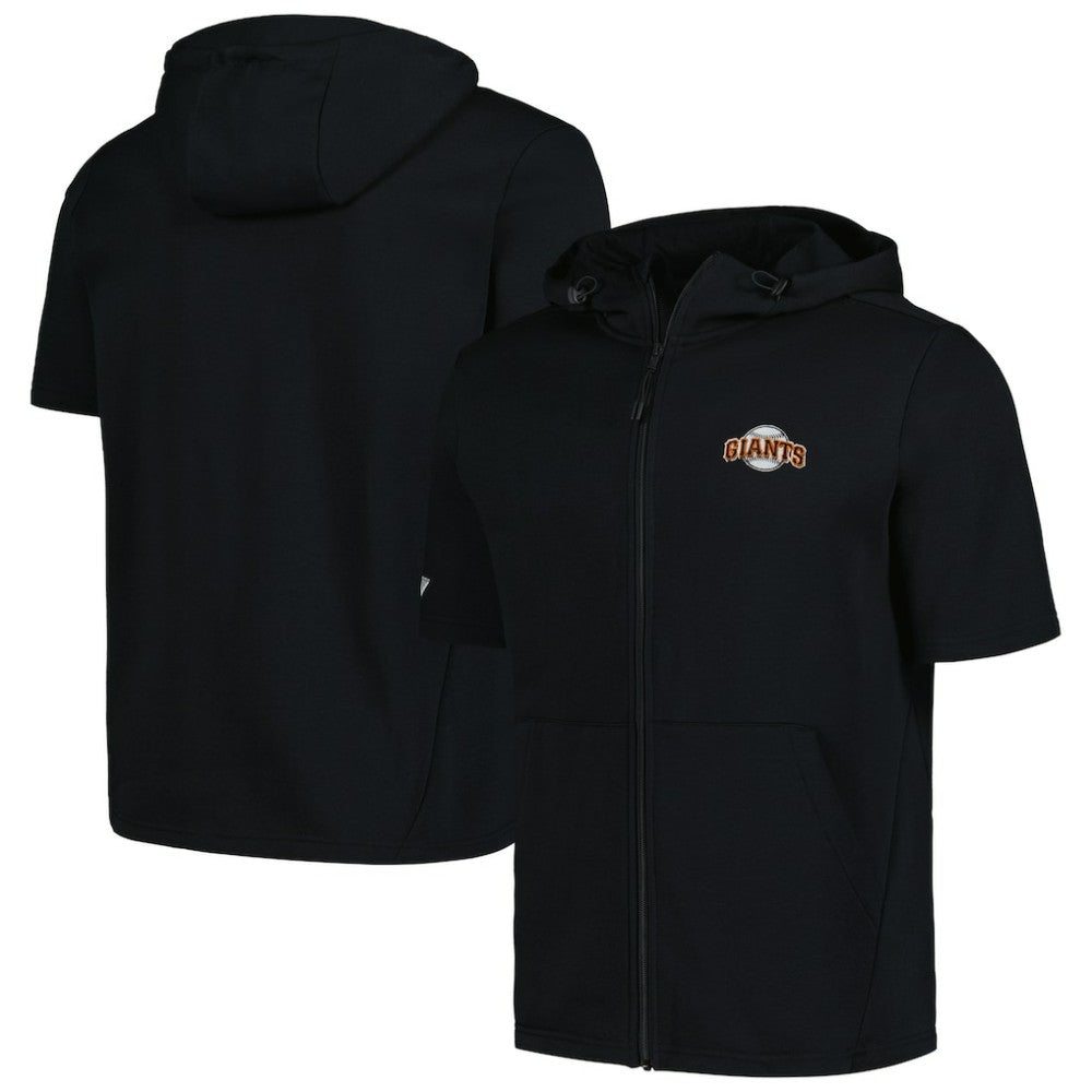 San Francisco Giants Levelwear Recruit Short Sleeve Full-Zip Hoodie - Black