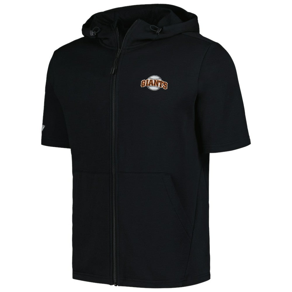 San Francisco Giants Levelwear Recruit Short Sleeve Full-Zip Hoodie - Black