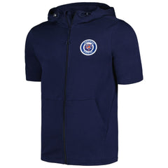 Detroit Tigers Levelwear Recruit Short Sleeve Full-Zip Hoodie - Navy