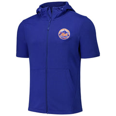 New York Mets Levelwear Recruit Short Sleeve Full-Zip Hoodie - Royal