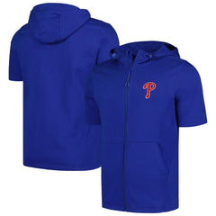 Philadelphia Phillies Levelwear Recruit Short Sleeve Full-Zip Hoodie - Royal