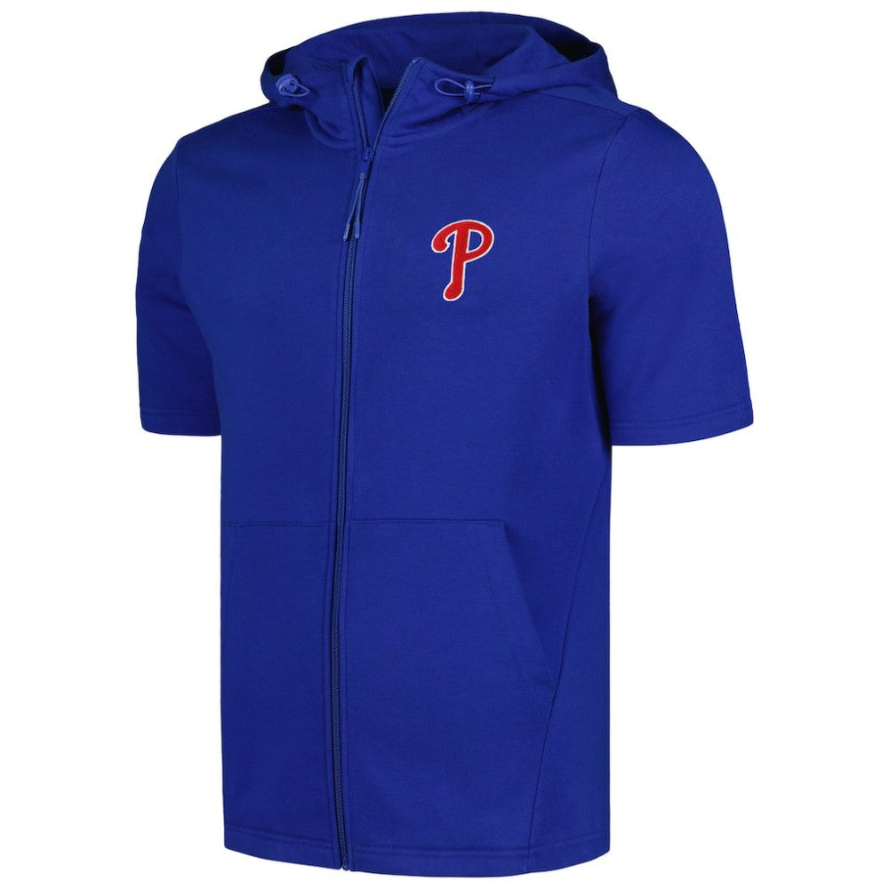 Philadelphia Phillies Levelwear Recruit Short Sleeve Full-Zip Hoodie - Royal