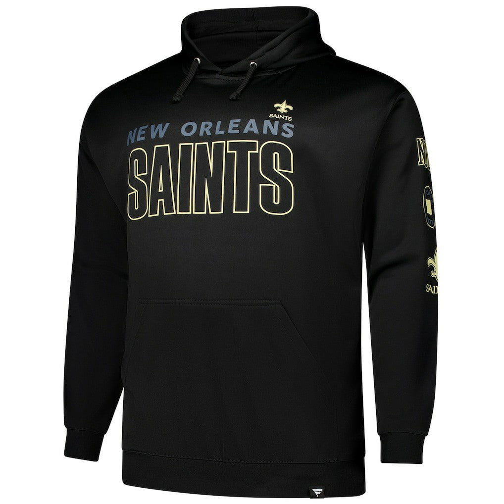 New Orleans Saints Big & Tall Fleece Pullover Hoodie - Black outlet