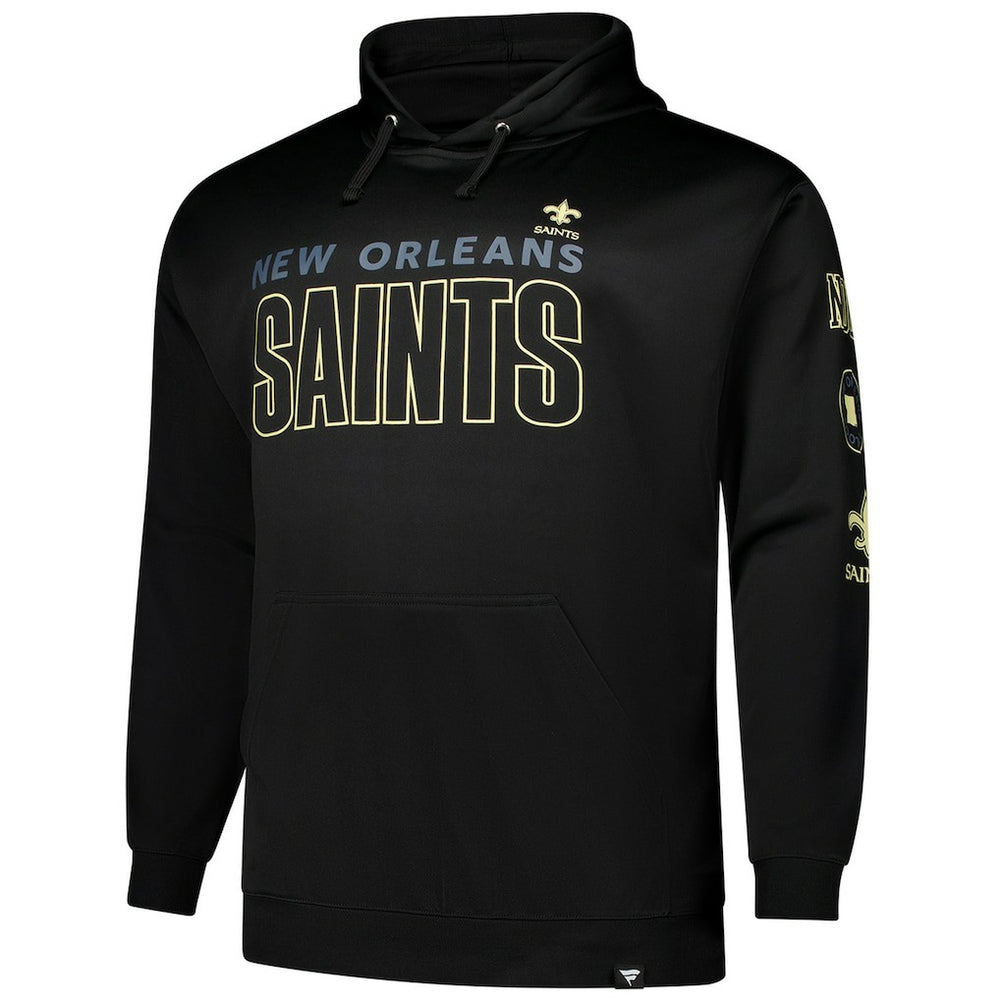 New Orleans Saints Big & Tall Fleece Pullover Hoodie - Black outlet