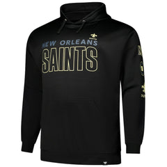 New Orleans Saints Big & Tall Fleece Pullover Hoodie - Black outlet