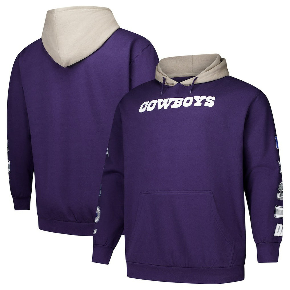 Dallas Cowboys Big & Tall Patched Out Pullover Hoodie - Purple for sale