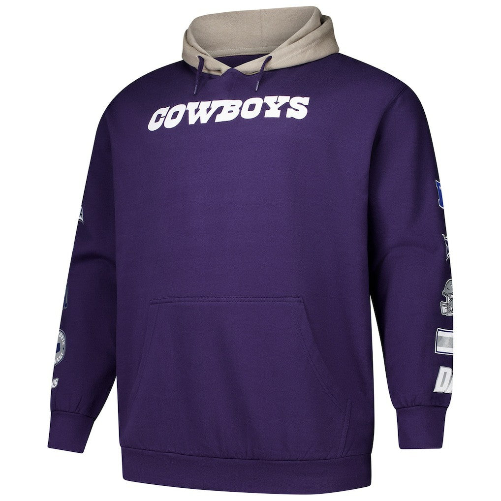 Dallas Cowboys Big & Tall Patched Out Pullover Hoodie - Purple for sale