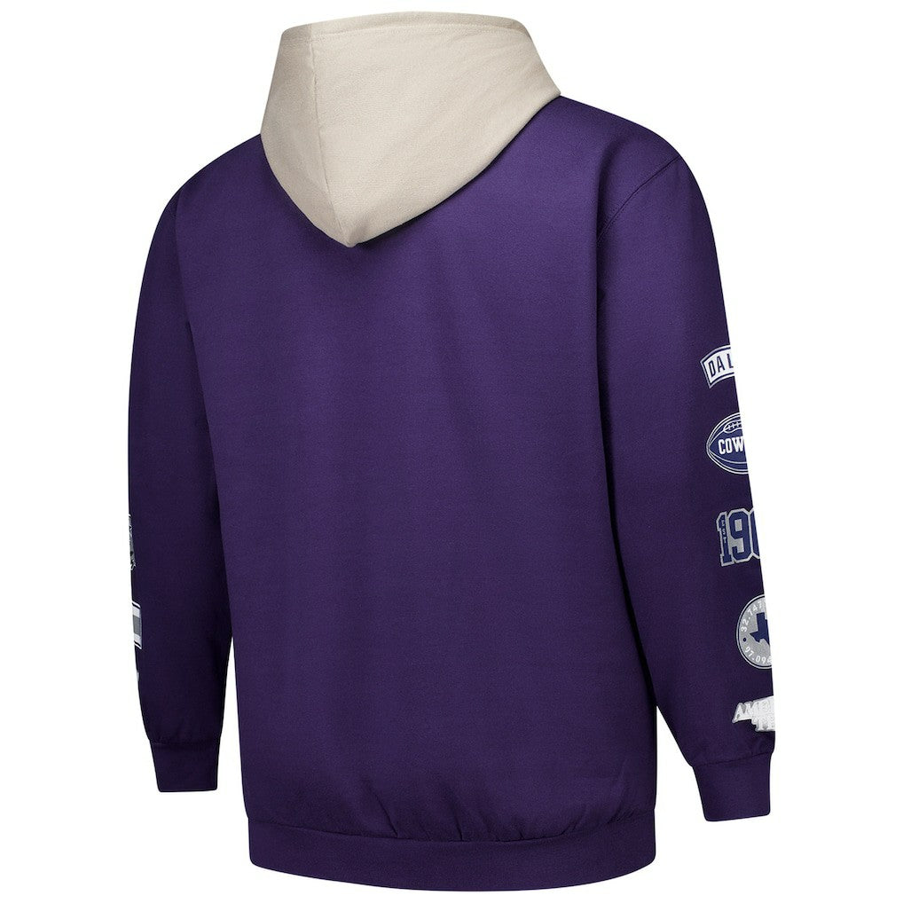 Dallas Cowboys Big & Tall Patched Out Pullover Hoodie - Purple for sale