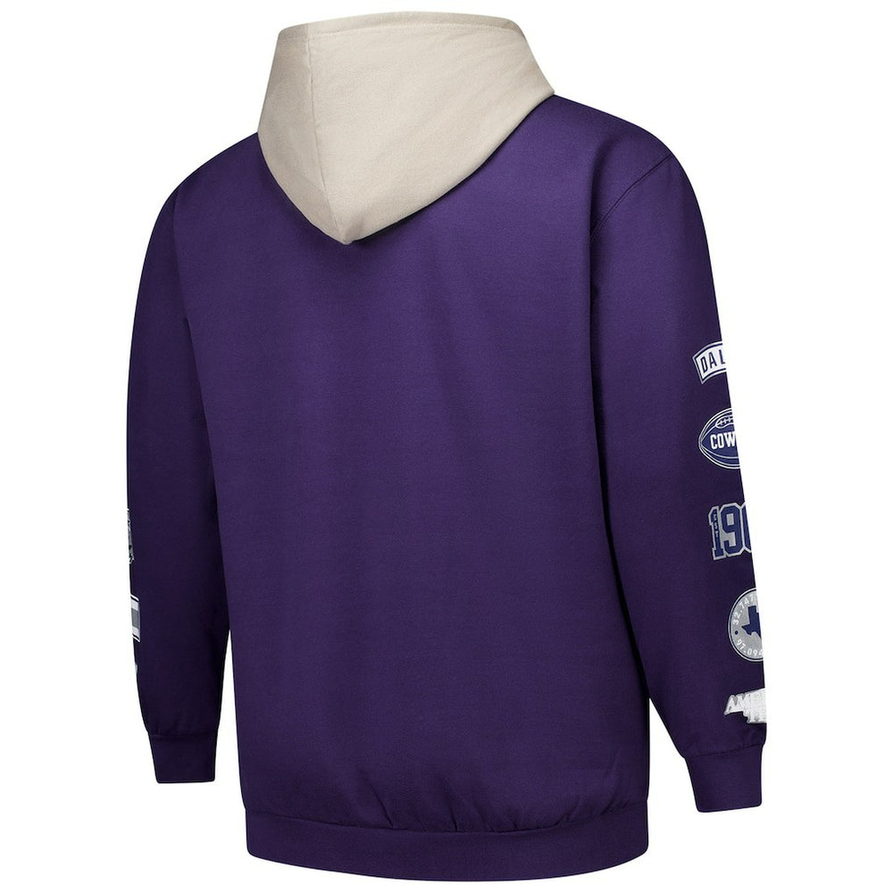 Dallas Cowboys Big & Tall Patched Out Pullover Hoodie - Purple for sale