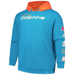Miami Dolphins Big & Tall Patched Out Pullover Hoodie - Aqua online