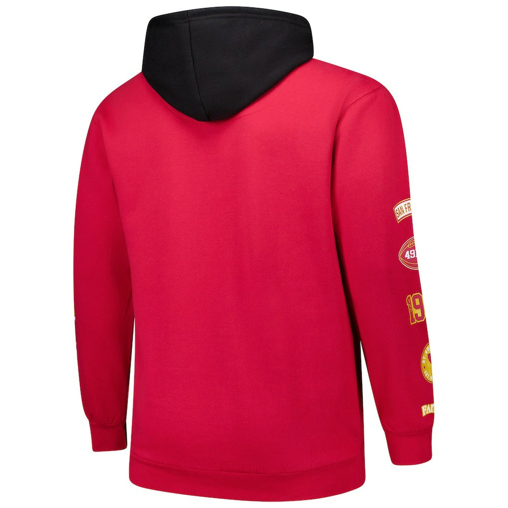 San Francisco 49ers Big & Tall Patched Out Pullover Hoodie - Scarlet online