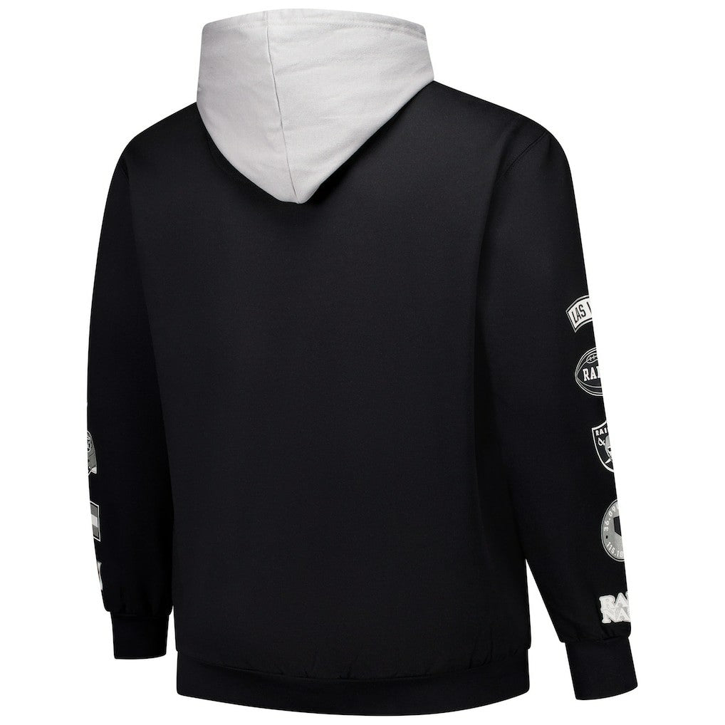 Las Vegas Raiders Big & Tall Patched Out Pullover Hoodie - Black outlet