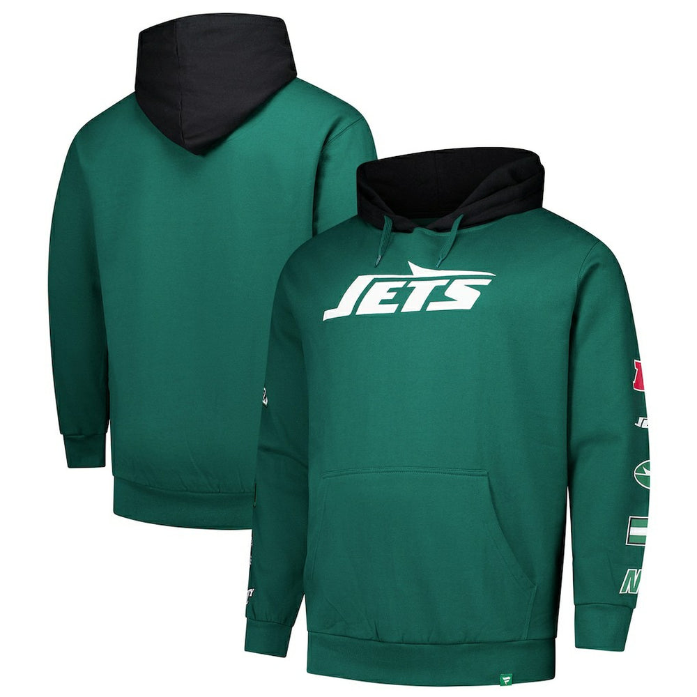 New York Jets Big & Tall Patched Out Pullover Hoodie - Green cheap