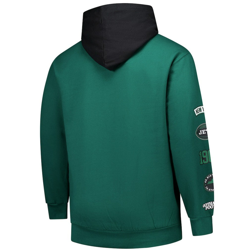 New York Jets Big & Tall Patched Out Pullover Hoodie - Green cheap