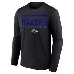 Baltimore Ravens Profile Big & Tall Pop Long Sleeve T-Shirt - Black on sale