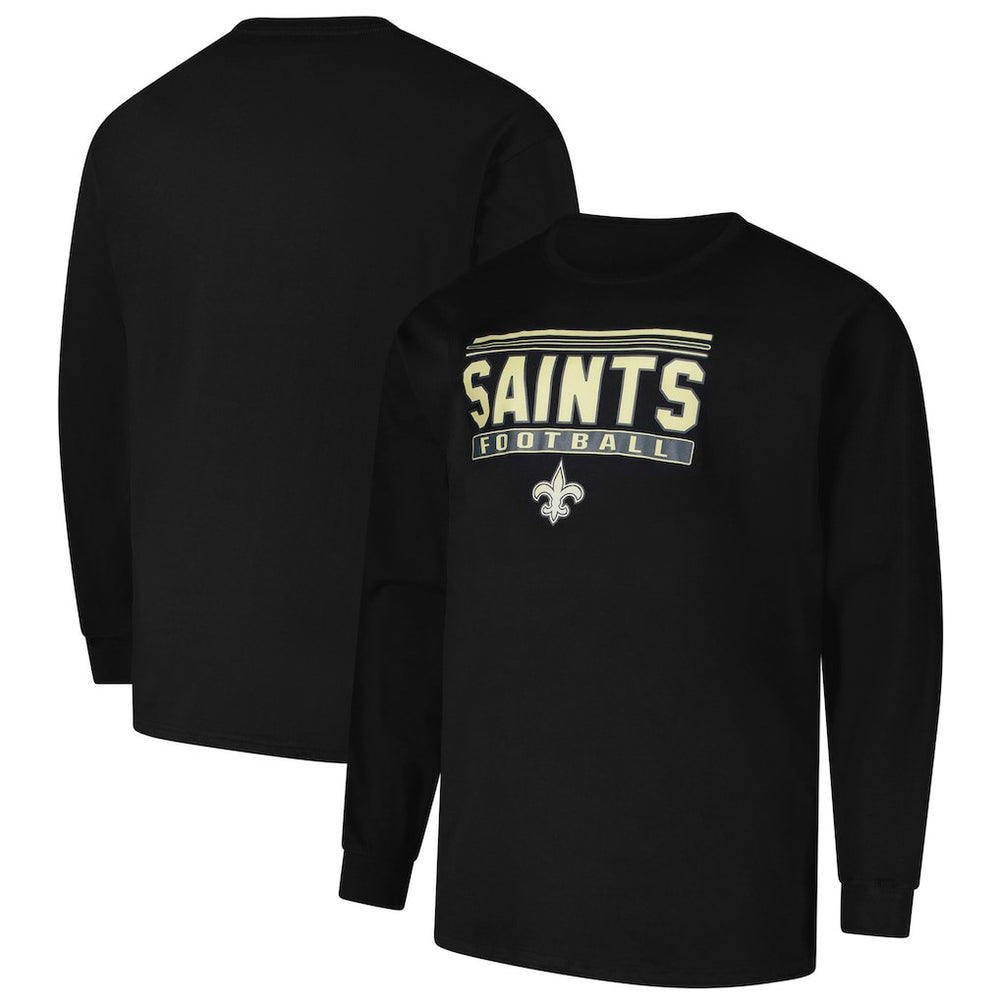 New Orleans Saints Profile Big & Tall Pop Long Sleeve T-Shirt - Black outlet