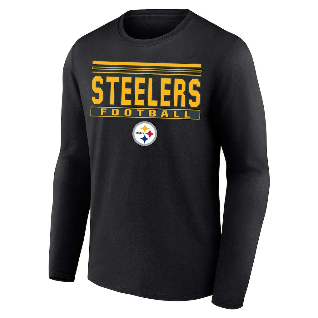 Pittsburgh Steelers Profile Big & Tall Pop Long Sleeve T-Shirt - Black on sale